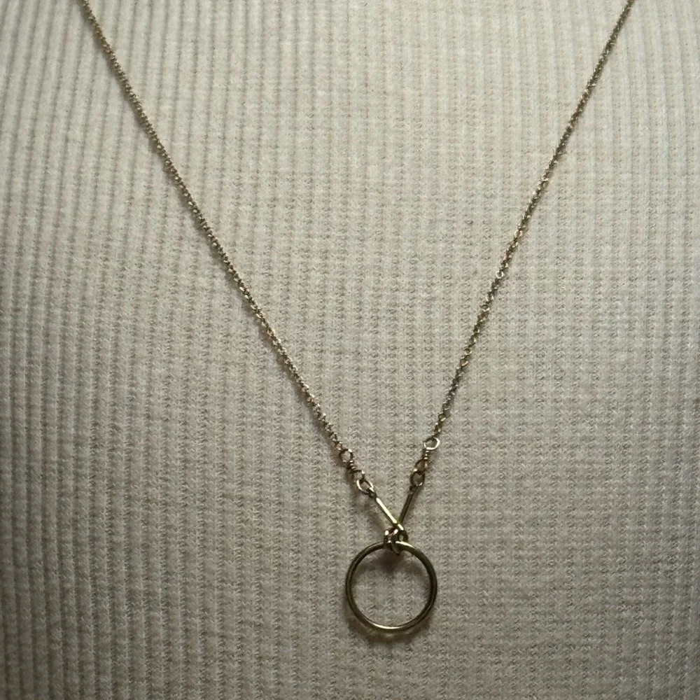 Circular Pendant Gold Filled Minimalist Necklace